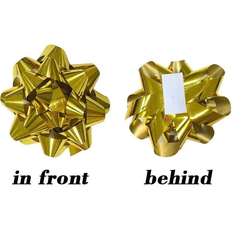 Small Star Bows Self-adhesive Star Flower Ribbon Star Bows for Holiday Christmas Birthday Party Decoration Gift Wrapping