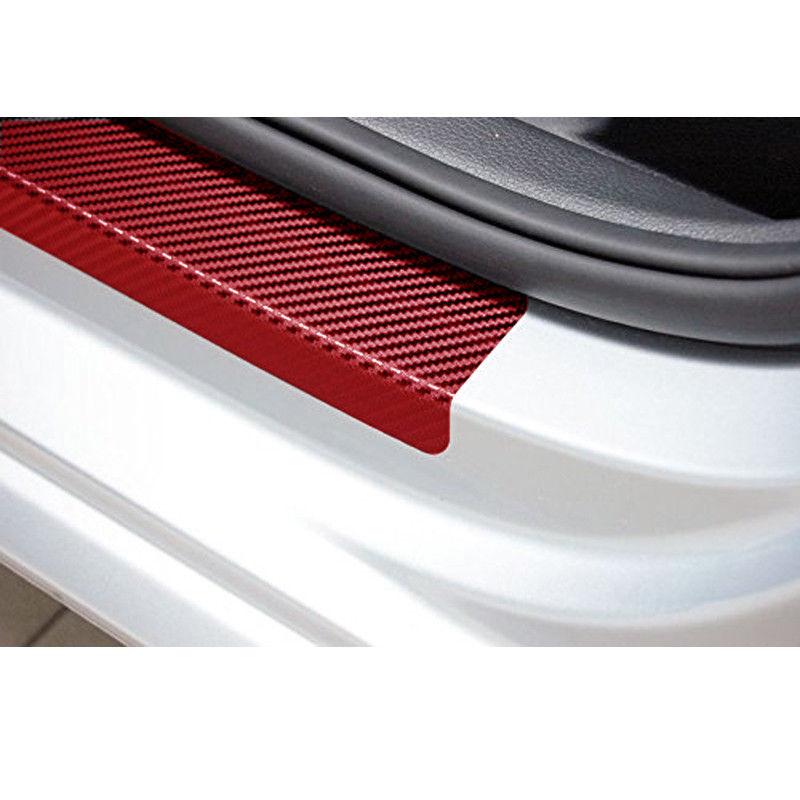 5pcs set 4D Auto Door Pedal Rear Bumper Trunk Tail Lip Carbon Fiber Protection Stickers Anti Scratch Decal Car...