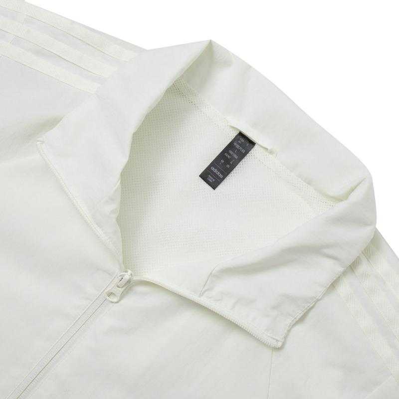 Adidas Soft Comfortable Casual Sports Waterproof Retro Stand Collar Jacket Unisex Jacket Han-Jade-White JI6647