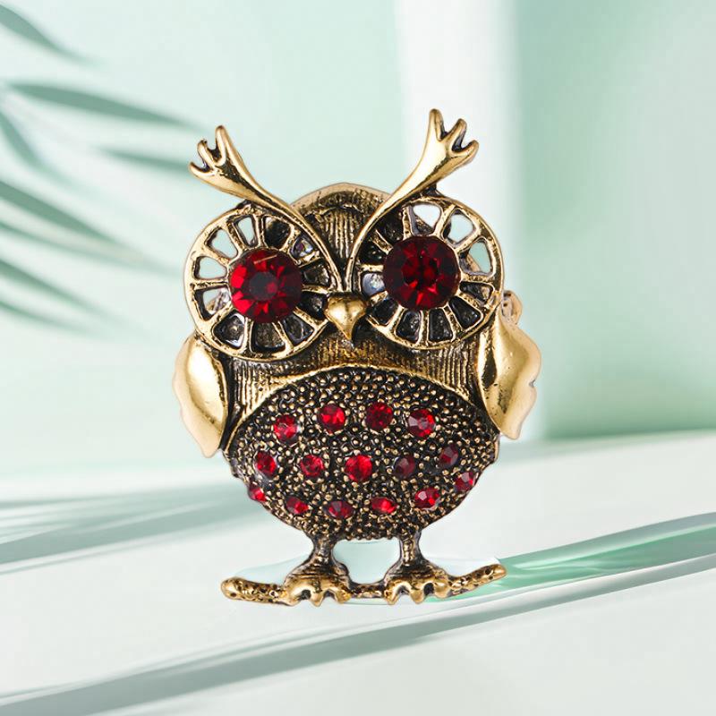 

Miidu Retro High-End Owl Brooch - Fashionable, Electroplated Alloy with Drip Oil Finish