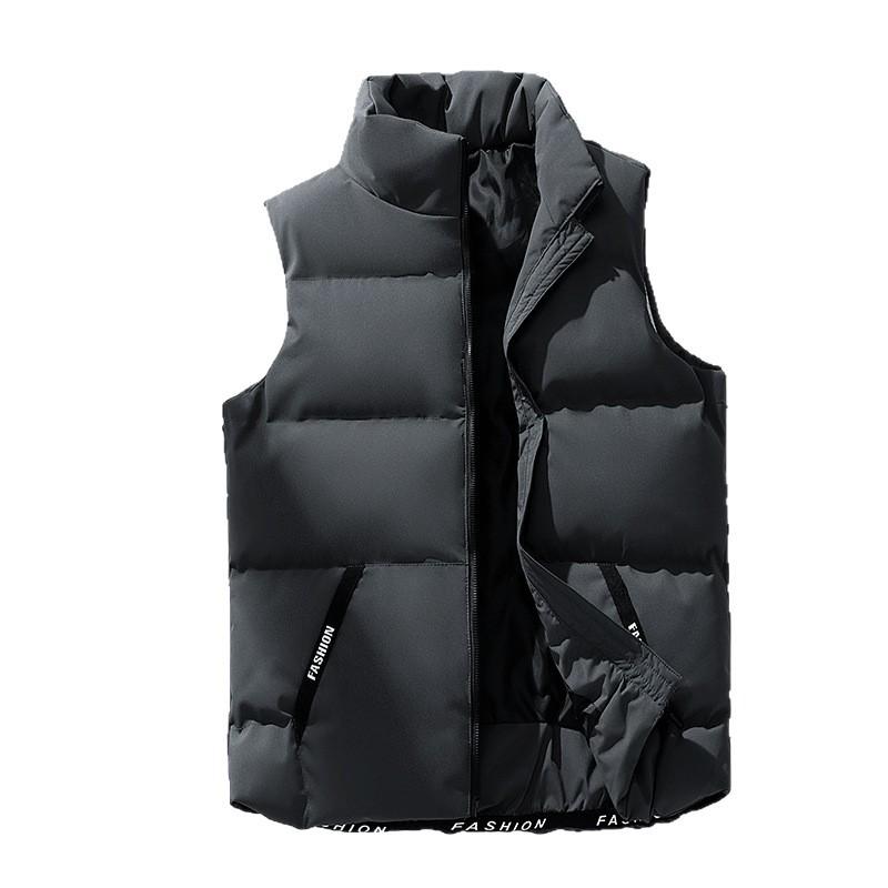 Trendy Men's Stand Collar Cotton Padded Vest - Autumn/Winter 2025