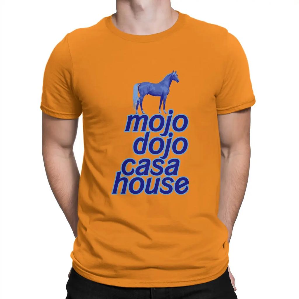 Vintage Mojo T-Shirt for Men O Neck 100% Cotton T Shirt M-Mojo Dojo Casa Houses Short Sleeve Tee Shirt Summer Clothing
