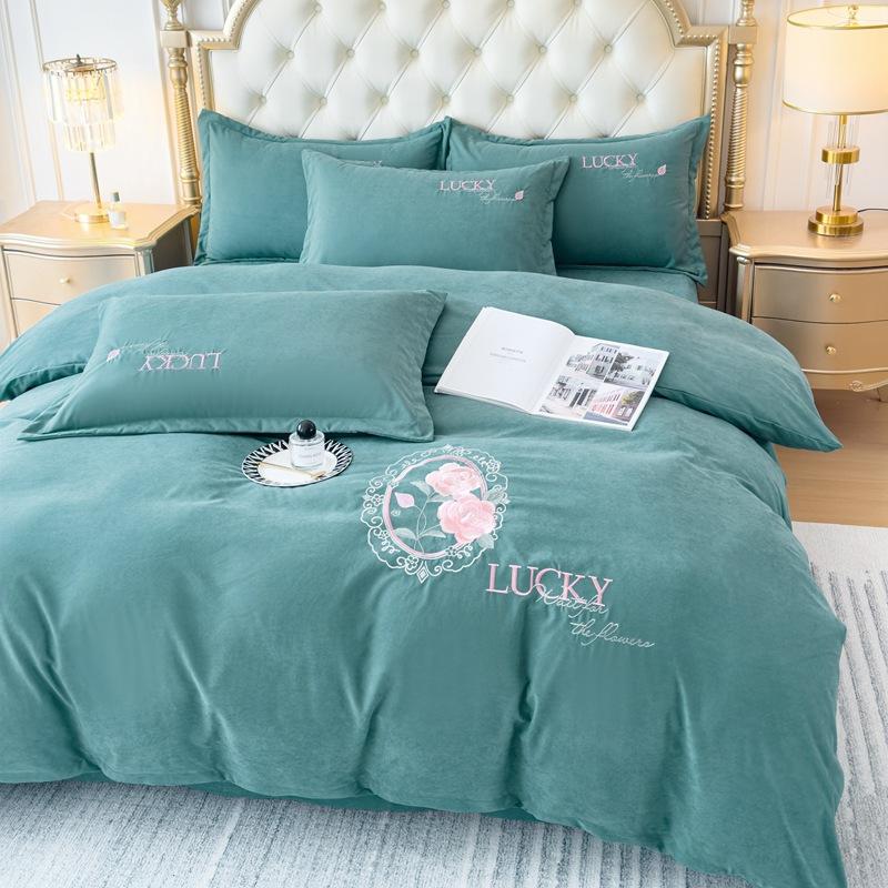 

Идиллический полированный комплект постельного белья, простыня, наволочка, пододеяльник, комплект из четырех предметов, стираный. 2.0m bed