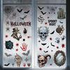 Static Cling Decals Halloween Electrostatic Glass Stickers, Skull Demon Blood Handprints Bats Scary Window Decal Clings, Spooky Stickers for