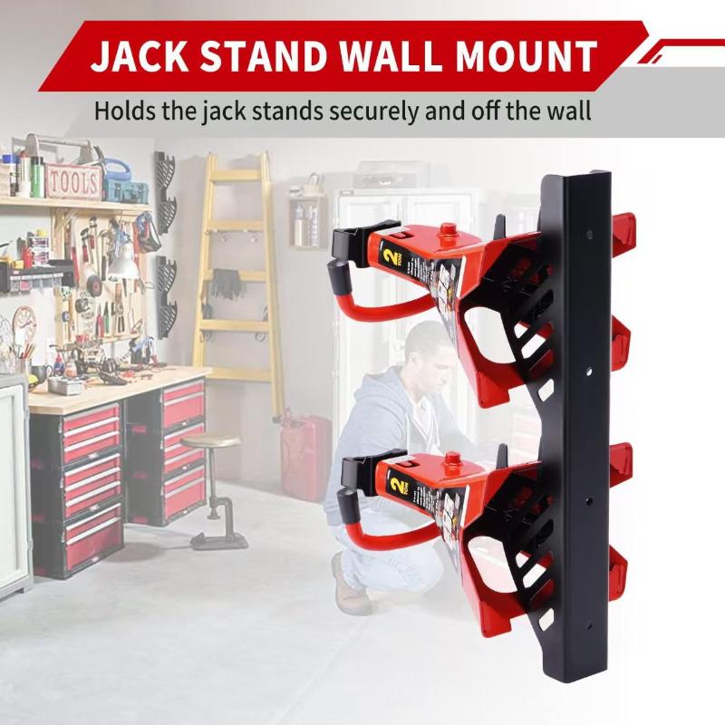 New Jack Stand Wall Mounted Storage Rack, Car Jack Stand Storage Rack/Hanger/Hook Wall Mounted Heavy Duty Bracket