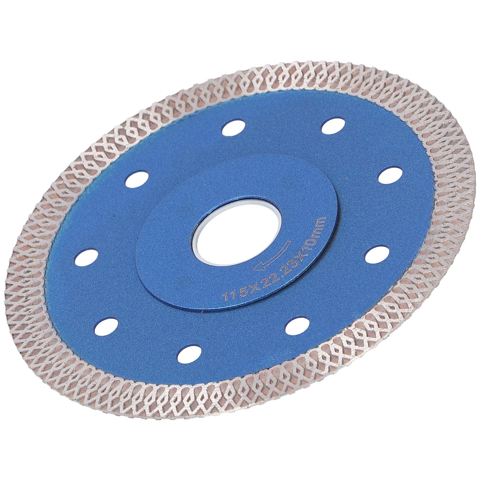

Diamond Saw Blade Angle Grinder with Flange Porcelain Tile Ceramic Cutting Net Wave 115mm Blue