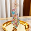 Stunning Rhinestone Peacock Car Keychain Charming Bag Decoration Perfect For Special Occasions