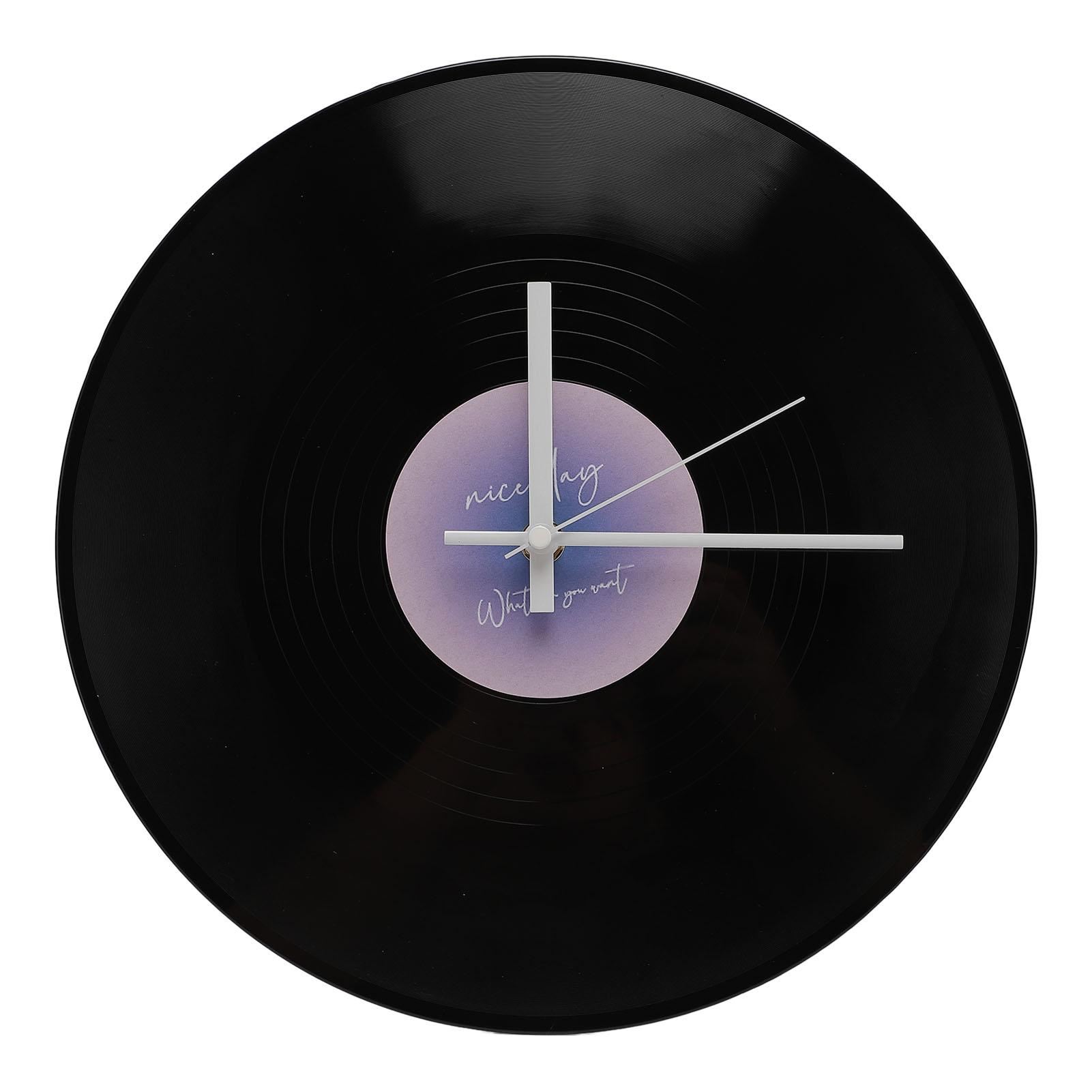 

Настенные часы 12 дюймов Ретро Круглые Бесшумные Работающие от батарейки Настенные часы-пластинка для кофейни, гостиной фиолетовый