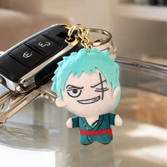 Yousheng Cute Anime Character Plush Keychain, Soft Cartoon Reindeer Stuffed Animal Pendant, Straw Hat Crew Inspired Key Ring for Bag Backpack, Gift