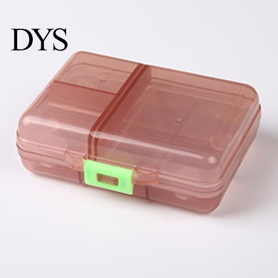 Pill Box Reusable Anti-crack Separated Moisture-proof Classified Store Pills Transparent Double-layer with Lid Medicine for Travel