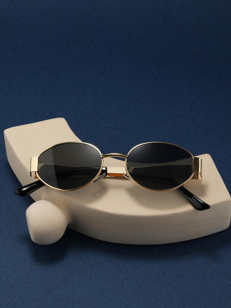 Protective Glasses Small Metal Frame Oval Sunglasses For Women Brand Design Fashion Eyewear Gradient Sun Glasses UV400