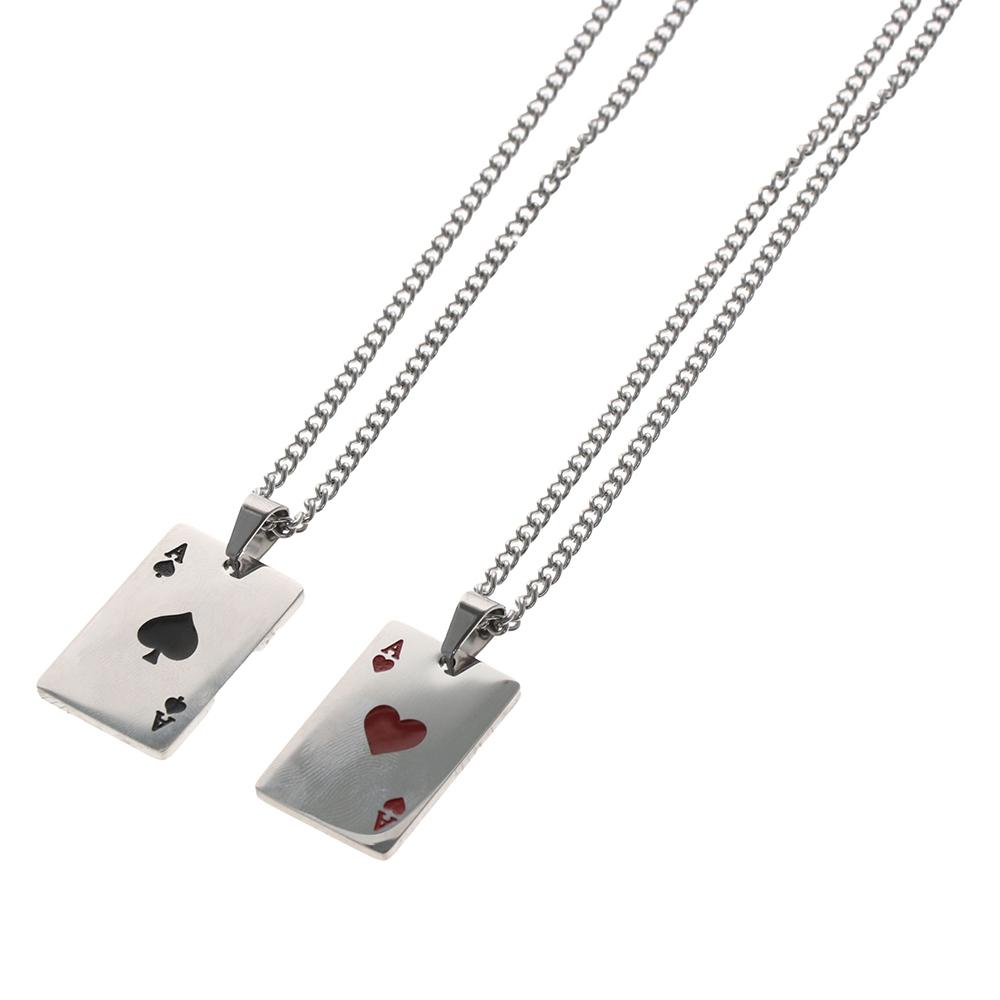 

Ювелирные изделия Креативные цинковые цинковые сплавы мужские счастливые корейские серьги-гвоздики открытое кольцо покерные карты ожерелье ключичная цепочка