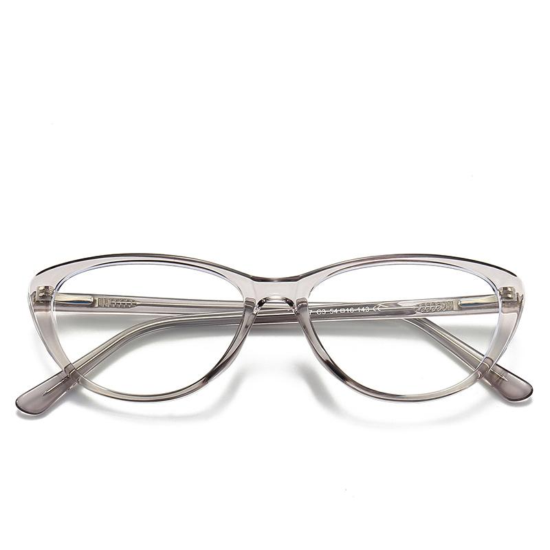 TR90 Cat Eye Glasses for Women Optical Flat Lens Anti Blue Light Glasses Elastic Mirror Legs New Fashion Glasses