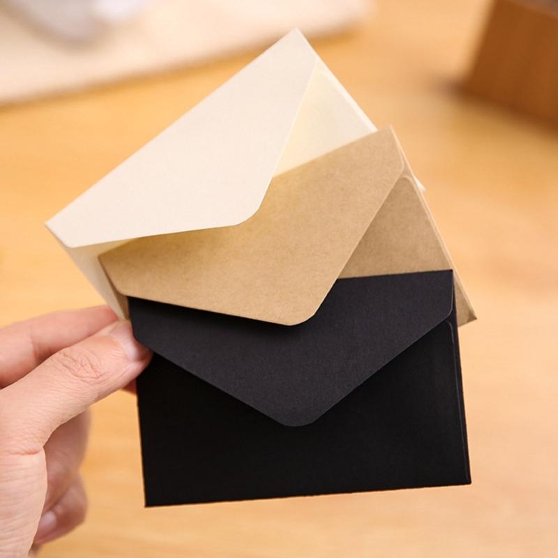 20Pcs Vintage Envelopes 4x2.76Inch Small Folding Envelopes Invitation Envelope For Wedding Valentines Card And Mailing