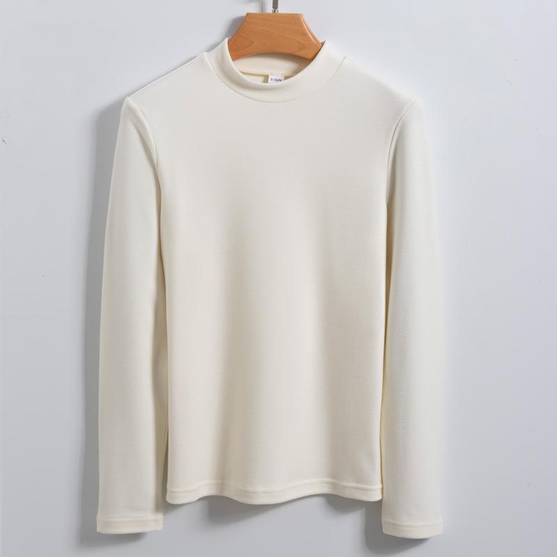 

Женское нижнее белье Базовая рубашка с полуворотником для женской осени Кашемир Протеин Теплая базовая рубашка для женщин XS