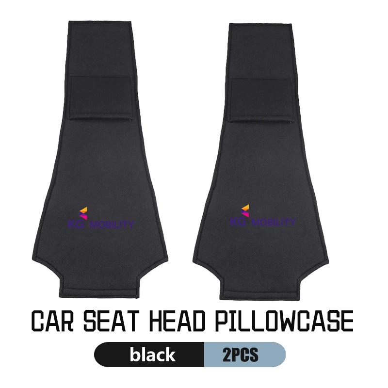 Car Headrest Cover Universal Interior Accessories Fit For SsangYong Actyon Korando Turismo Musso Rodius Tivoli MOBILITY