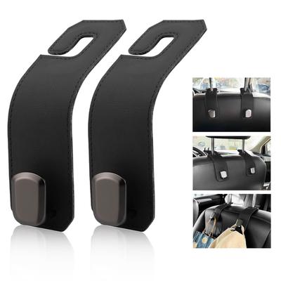 Koongloong Headrest Hook, Car Hook, Luggage, Cargo Hook, Car Storage, Accessories, Car Accessories (2, Black)