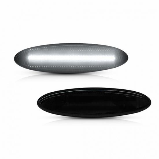 For 1997-2004 Corvette Chevrolet C5 Rear Fender Side Marker Lights White Smoked