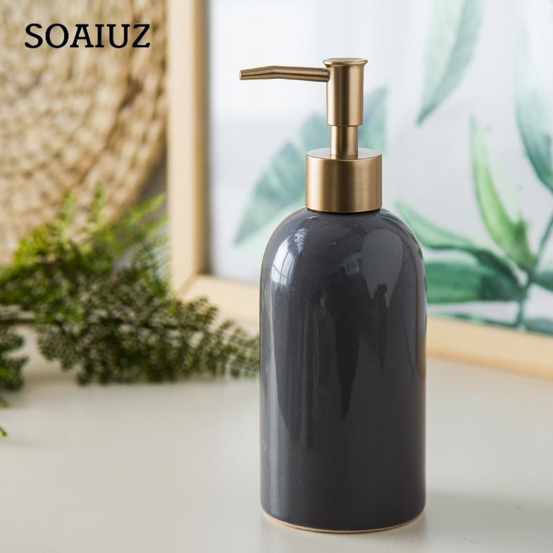 Ceramic Lotion Bottle Press Shampoo Body Wash Hand Sanitizer Dispenser Bottle