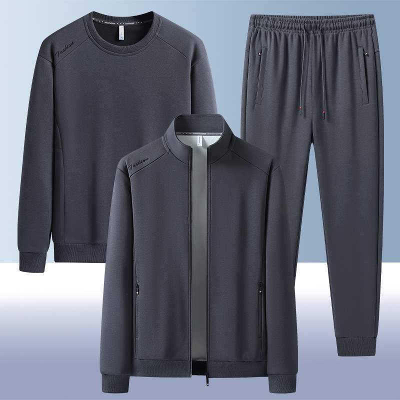Men Tracksuits Hoodies and Sweatpants 3 Pieces Set Spring and Autumn Sportwear Unisex Jogging Suit