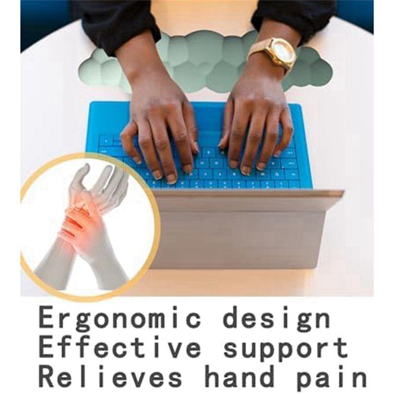 M-Modernes Tastatur-Handgelenkauflagepolster, Ergonomisches Design Effektive Handgelenkschmerzlinderung Ruhe Schreibtisch, Niedliche Wolken Dekoration Geschenk