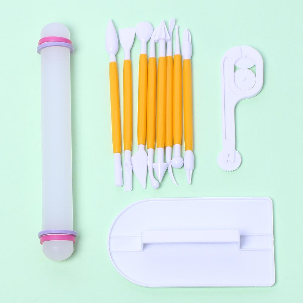 Fondant & Cake Mold Set: 33-Piece Baking Tools with Cookie Cutters