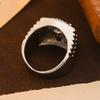 Anillo Retro de Escalón para Hombre, Anillo Creativo de Gama Alta