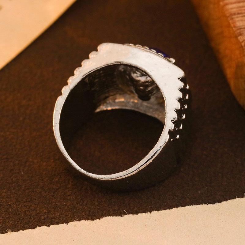 Anillo Retro de Escalón para Hombre, Anillo Creativo de Gama Alta