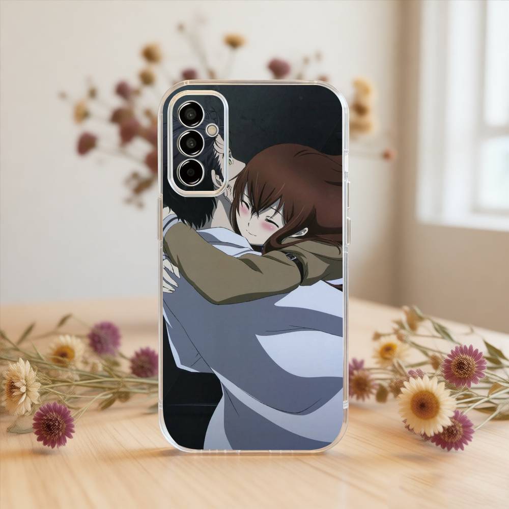 

Steins;Gate Kyoma x Kurisu Phone Case Transparent Silicone Soft For SamsungA10,12,20,21S,30,31,40,50,51,52,70,71 Samsung a52 a52S
