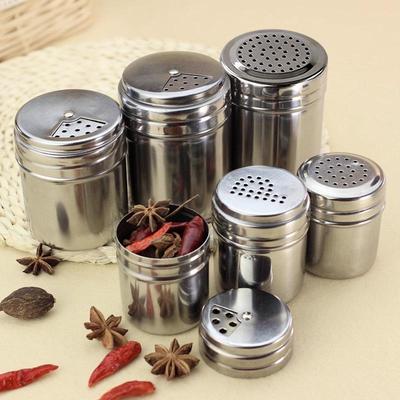 Přenosná nerezová nádobka na koření pro kuchyň a venkovní BBQ