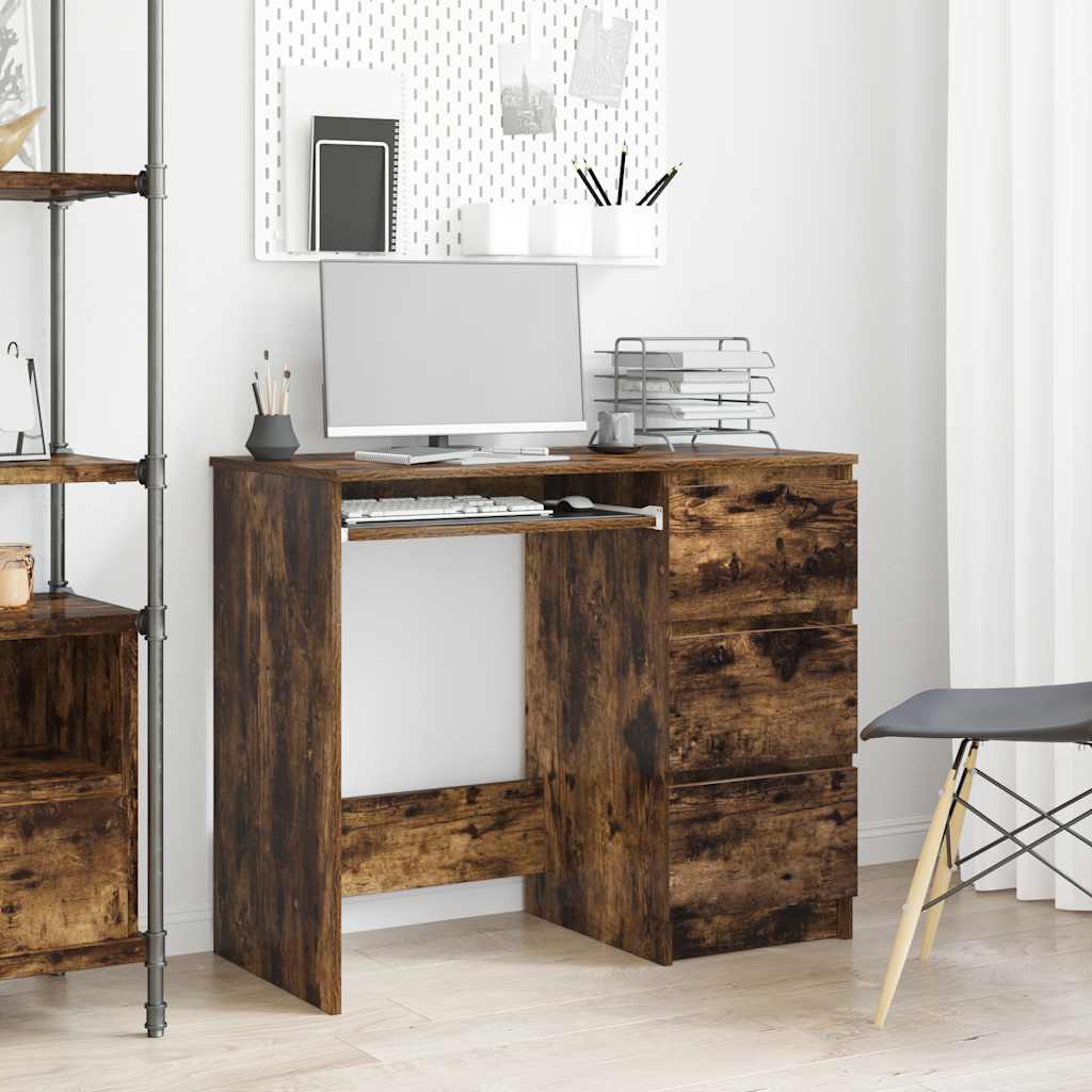 Smoke Oak Desk 90 x 45 x 76 cm Particleboard