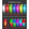 RGB LED Flashlight USB Rechargeable Color Changing Multi Mode Built in Battery Emergency Work Camping Outdoor Torch