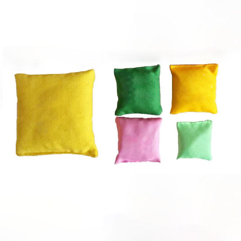5Pcs Children'S Throwing Small Sandbags Solid Color Double-Layer Ieak Proof Sandbags Thickened Canvas Kindergarten Toy