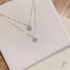 Small Square Diamond Necklace Women's Style Luxury Minimalist Design Clavicle Chain Sweater Chain Pendant