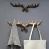 Wall Mounted Deer Horn Decorative Hook Resin Wall Keys Holder Craft Antler Statue  Clothes