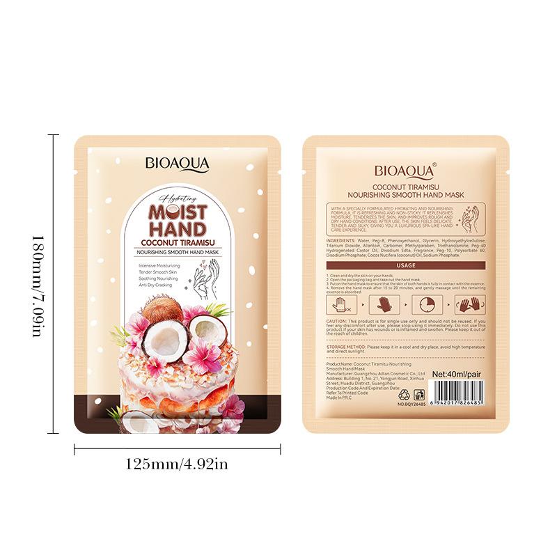3pcs Coconut Cake Moisturizing Smooth Hand Mask 40ml Autumn and Winter Hand Care Anti-Dry and Cracked Skin Care Products