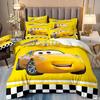 Cars Stampa 3D Cartone Animato Set Biancheria da Letto Ragazzi Ragazze Singolo Copripiumino Federa Decorazione Camera da Letto Ragazzi Adulti Regalo di Festa