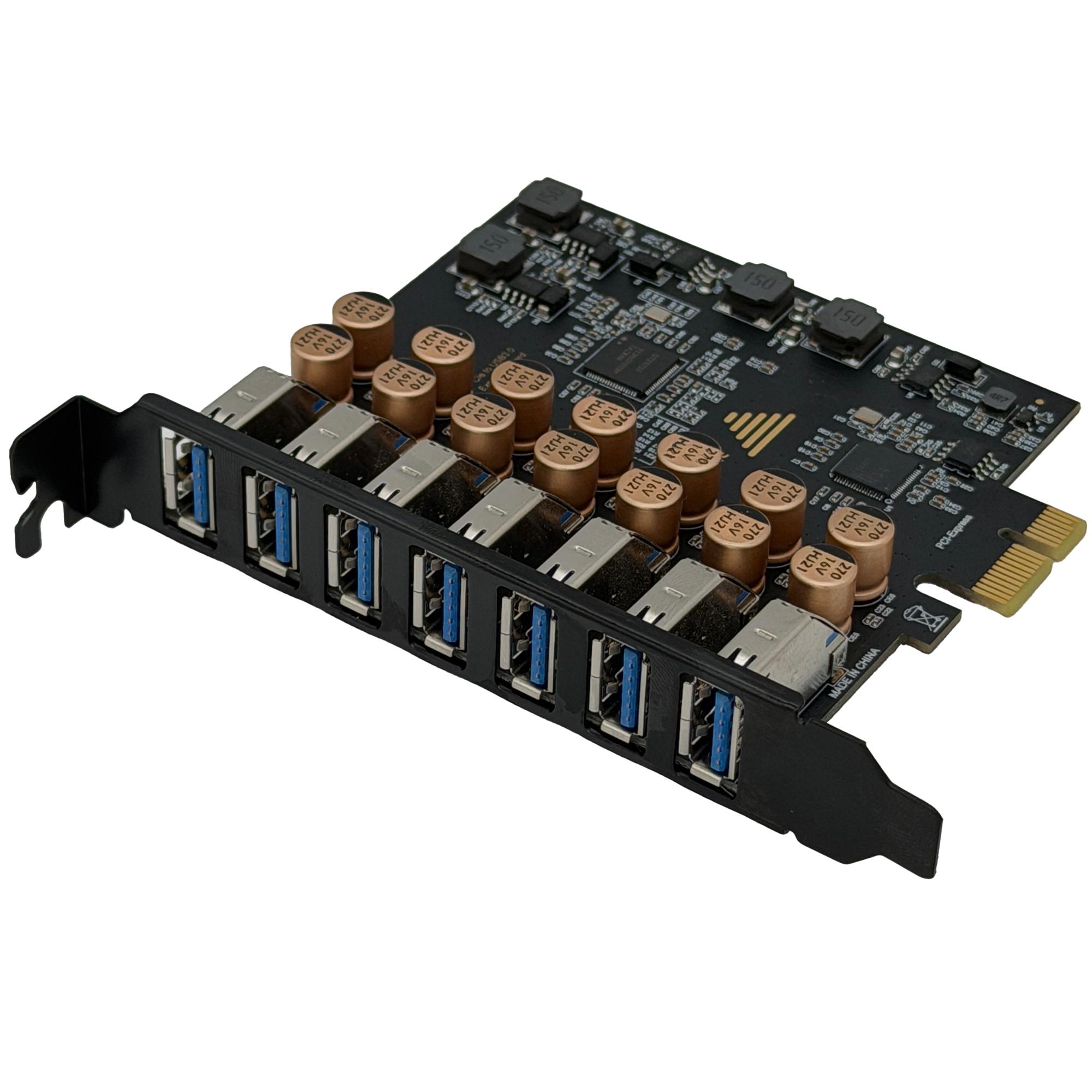 

USB 3.2 Gen1 PCI Express Multiplier PCI E to 7 ports USB 3 Hub Expansion Adapter Card PCI-E 1X Controller for Desktop