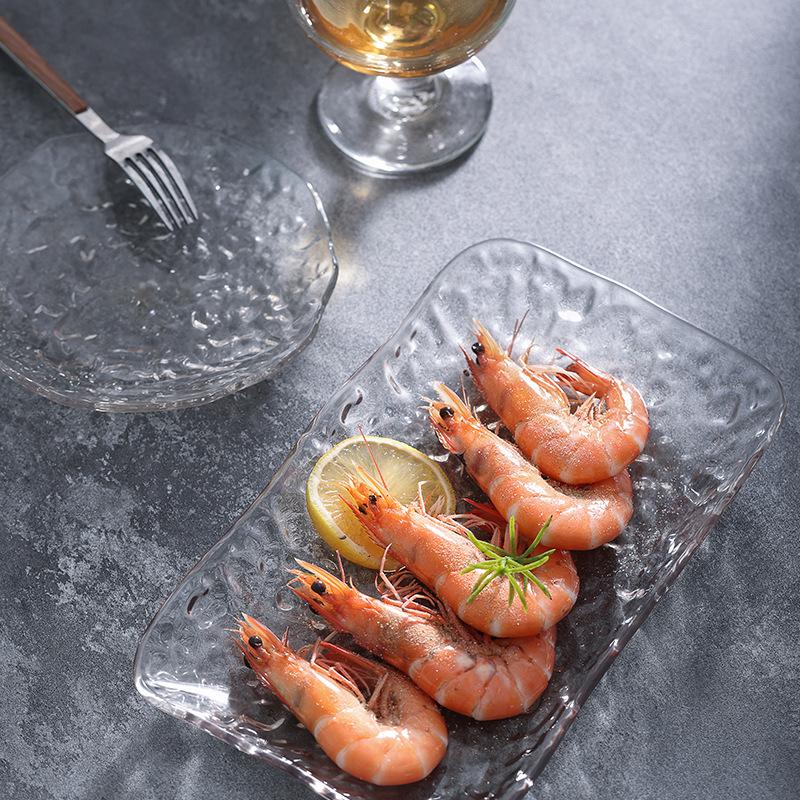 Japanese Crystal Irregular Fruit Plate High Value Household Living Room Tea Table Snacks Dried Fruit Candy Storage Plate Teacup Pad