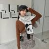 Korean Soft Girl Chic Scarf: Cute Knitted Tiger Wool Shawl for Students