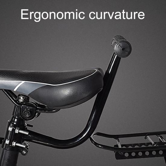 Bike Rear Seat Handrest Letter Design Corrosion Resistant Anti Slip Grip Iron Cycling Back Seat Armrest E-bike Tool