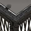 Garden Table Black 55 x 55 x 37 cm PE Rattan and Glass