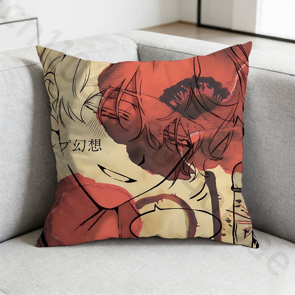 AAlien Stage LLuka Pillow Case Square DoubleSided Printing Short Plush Sofa Cushion Cover Bedroom Bedside Pillow