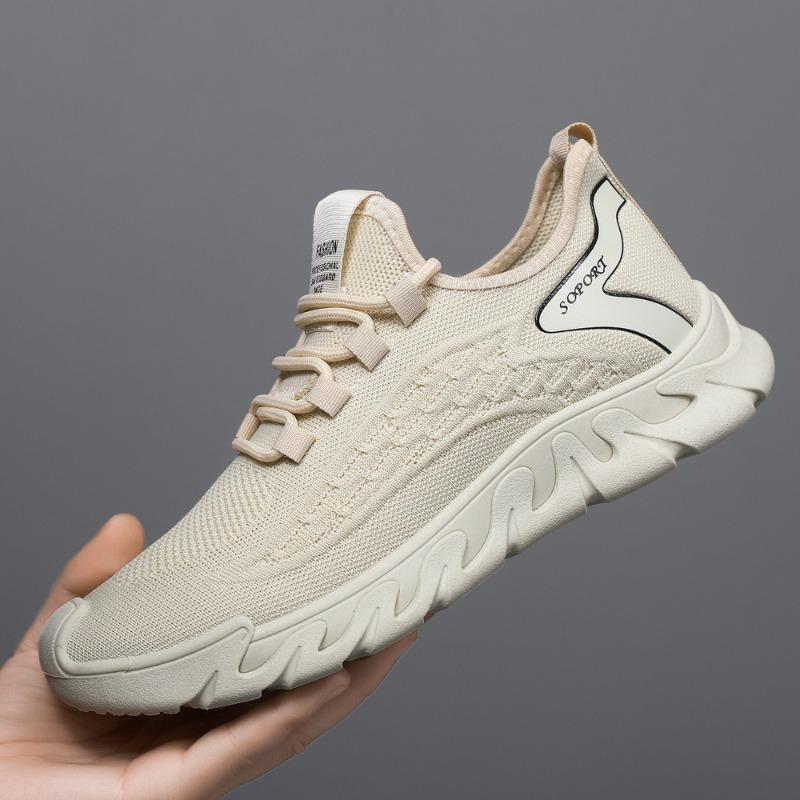

New men s shoes large size fly-woven sports shoes comfortable versatile soft-soled running shoes men s trendy fashion casual shoes 44