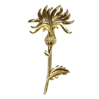 Elegant Thistle Flower Brooch With Alloy Materials Elegant Lapel Pin Clothing Accessories For Dress Or Suit