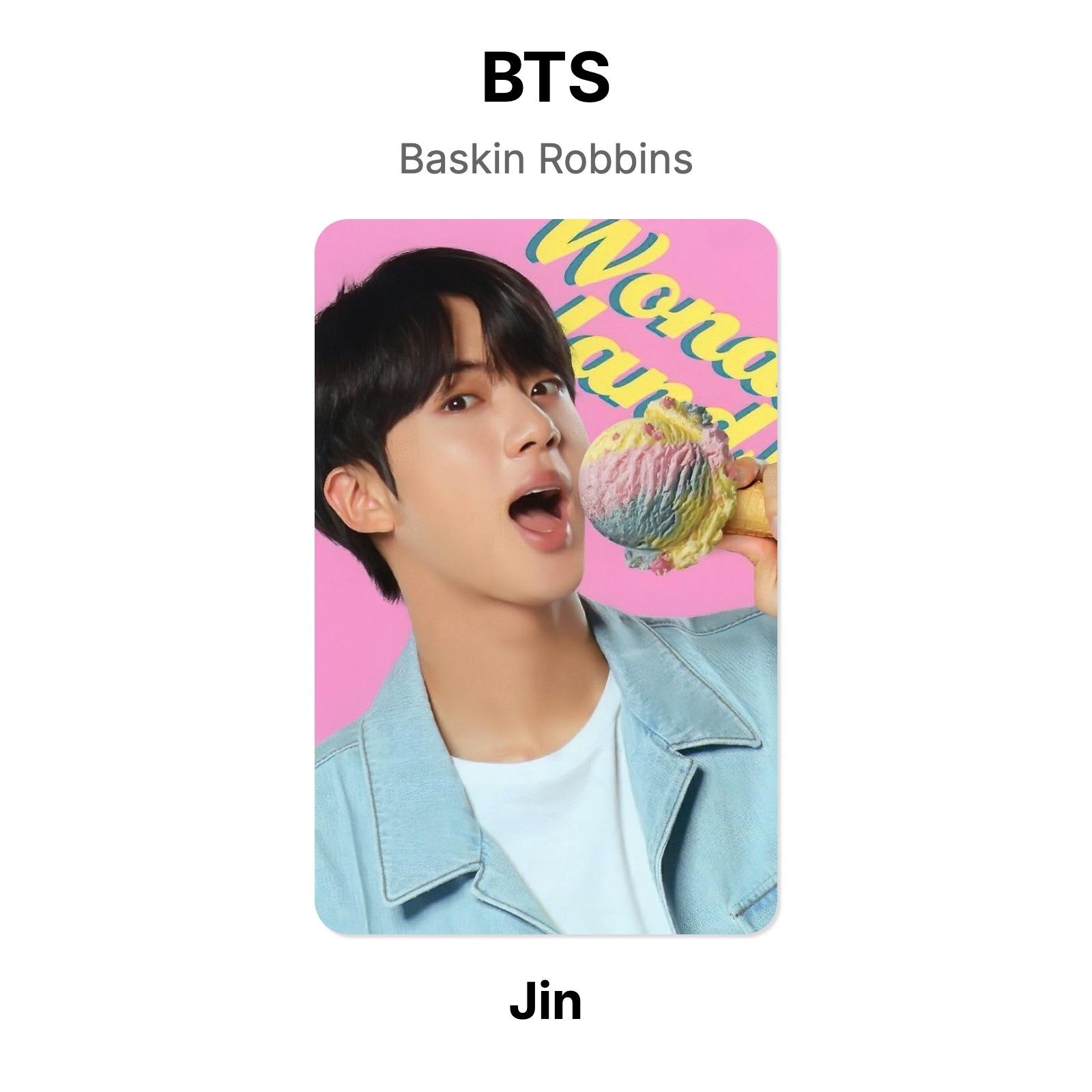 Официальная фотокарточка BTS Baskin Robbins Jin