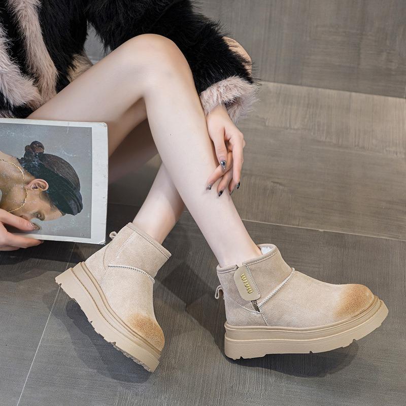 Snöstövlar Tjock Sula Höjdökande Korta Stövlar