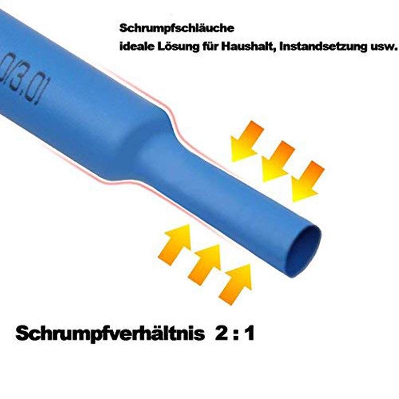 800-Piece Colored PE Heat Shrink Tubing Set