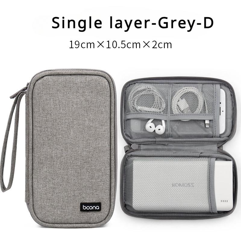 Fashion Portable Data Cable Storage Bag Outdoor Earphone Bag Organizer Digital Gadget Storage Box Charger U Disk Protection Case