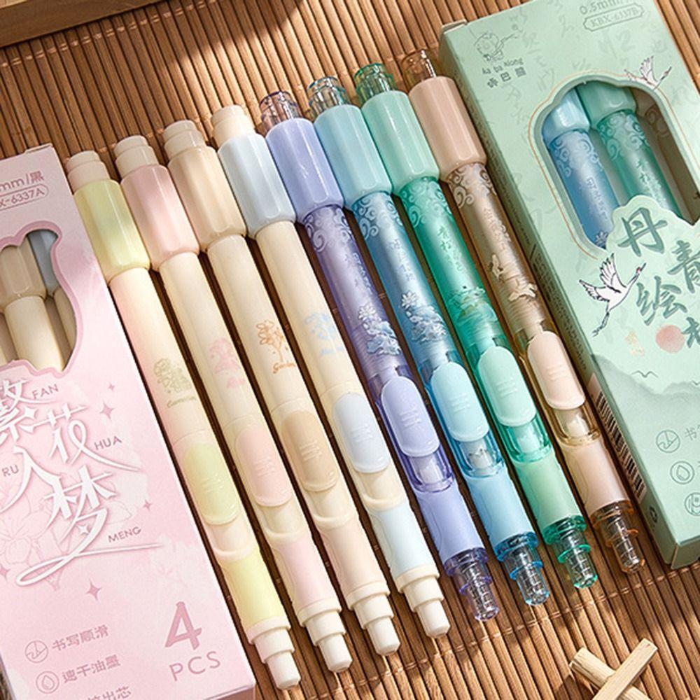 4PCS/Set Quick Drying Gel Pen 0.5mm Neutral Pen New Signature Pen  Writing Tool